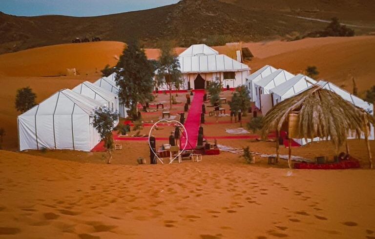 Luxury tent camp in the desert